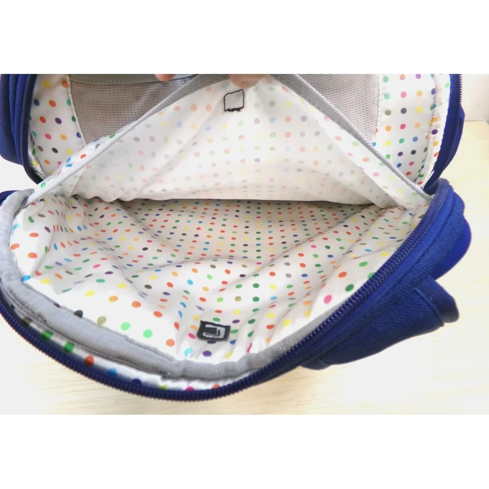 OGIO Soho Laptop Backpack Blue with Polka Dot Interior Padded Tech Bag